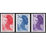France Francia 2274/76 1983 Libertad Delacroix MNH France Francia 2274/76 1983 Libertad Delacroix MNH