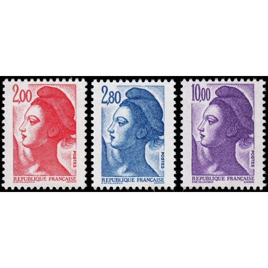 France Francia 2274/76 1983 Libertad Delacroix MNH