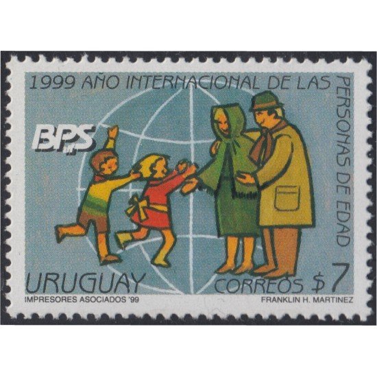 Uruguay 1853 1999 Año Internacional de las personas mayores MNH Uruguay 1853 1999 Año Internacional de las personas mayores MNH