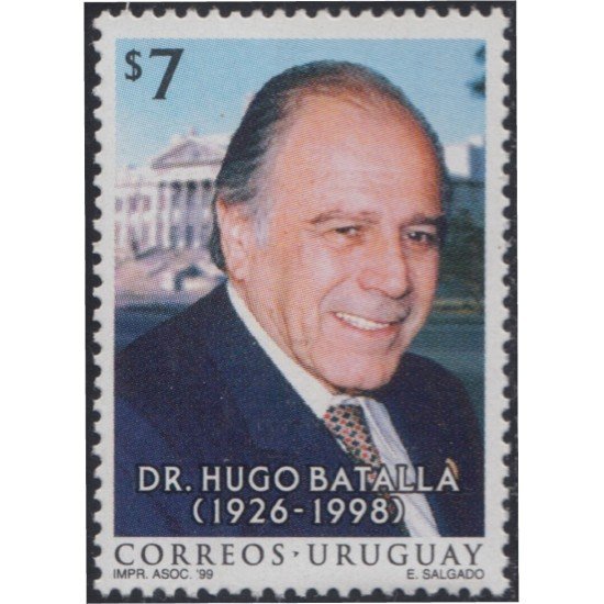 Uruguay 1856 1999 Homenaje al Dr Hugo Batalla MNH Uruguay 1856 1999 Homenaje al Dr Hugo Batalla MNH