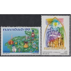 Uruguay 1864/65 1999 Navidad Chritmas MNH