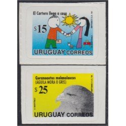 Uruguay 1891/92 2000 Serie antigua Águila gris Dibujo infantil MNH Uruguay 1891/92 2000 Serie antigua Águila gris Dibujo infantil MNH
