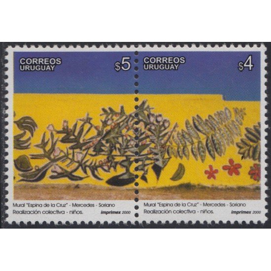 Uruguay 1895/96 2000 Mural Espina de la Cruz MNH Uruguay 1895/96 2000 Mural Espina de la Cruz MNH