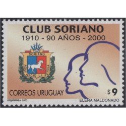Uruguay 1904 2000 90 Años del Club Soriano MNH Uruguay 1904 2000 90 Años del Club Soriano MNH