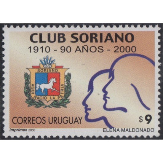 Uruguay 1904 2000 90 Años del Club Soriano MNH