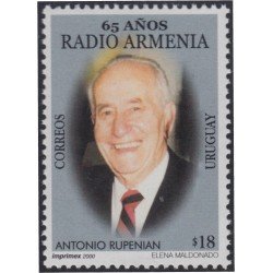 Uruguay 1905 2000 65 Años de la Radio Armenia Antonio Rupenian MNH Uruguay 1905 2000 65 Años de la Radio Armenia Antonio Rupenian MNH