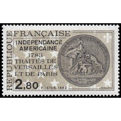France Francia 2285 1983 Independencia americana (1783) Tratado de Versailles y de París MNH France Francia 2285 1983 Independencia americana (1783) Tratado de Versailles y de París MNH