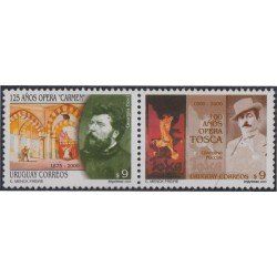 Uruguay 1913/14 2000 Georges Bizet Giaccomo Puccini Óperas Carmen y Tosca MNH Uruguay 1913/14 2000 Georges Bizet Giaccomo Puccini Óperas Carmen y Tosca MNH