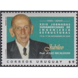 Uruguay 1934 2000 25 Jornadas sudamericanas de ingeniería estructural Profesor Julio Ricaldoni MNH Uruguay 1934 2000 25 Jornadas sudamericanas de ingeniería estructural Profesor Julio Ricaldoni MNH