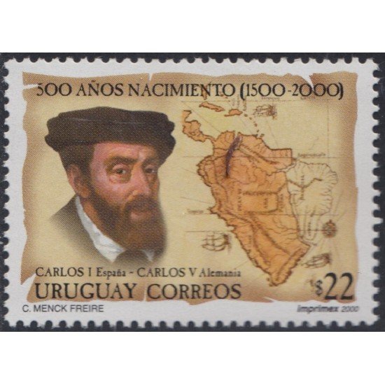 Uruguay 1935 2000 500 Años del nacimiento del Rey Carlos I de España MNH