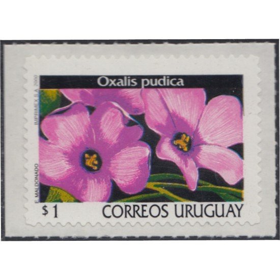 Uruguay 1935F 2000 Serie antigua Flores Flowers Autoadhesivos