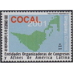 Uruguay 1942 2001 COCAL Silueta de carta de América MNH Uruguay 1942 2001 COCAL Silueta de carta de América MNH