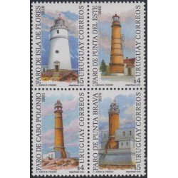 Uruguay 1880/83 2000 Faros Lighthouses MNH