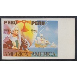 Upaep 1992 Perú Variedad variety Sin dentar Colon Columbus Upaep 1992 Perú Variedad variety Sin dentar Colon Columbus