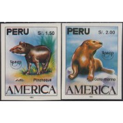 Upaep 1993 Perú Sin dentar imperforated Fauna MNH