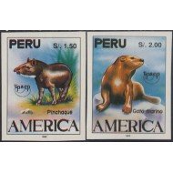Upaep 1993 Perú Sin dentar imperforated Fauna MNH