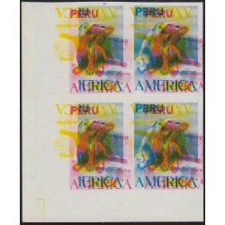 Upaep 1993 Perú Prueba proof color Fauna variedad variety sin dentar bl.4 MNH Upaep 1993 Perú Prueba proof color Fauna variedad variety sin dentar bl.4 MNH