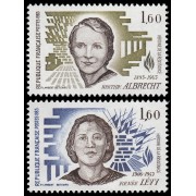 France Francia 2293/94 1983 Heroinas de la resistencia MNH France Francia 2293/94 1983 Heroinas de la resistencia MNH