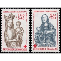 France Francia 2295/96 1983 Esculturas y madera policromada Sorteo a favor de la Cruz Roja MNH France Francia 2295/96 1983 Esculturas y madera policromada Sorteo a favor de la Cruz Roja MNH