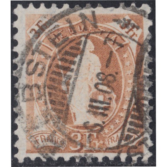 Suiza Switzerland 112 3 Francos Matasellos bistre Suiza Switzerland 112 3 Francos Matasellos bistre