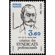 France Francia 2305 1984 Centenario de la creación de los sindicatos profesionales MNH France Francia 2305 1984 Centenario de la creación de los sindicatos profesionales MNH