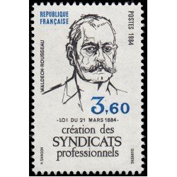 France Francia 2305 1984 Centenario de la creación de los sindicatos profesionales MNH France Francia 2305 1984 Centenario de la creación de los sindicatos profesionales MNH