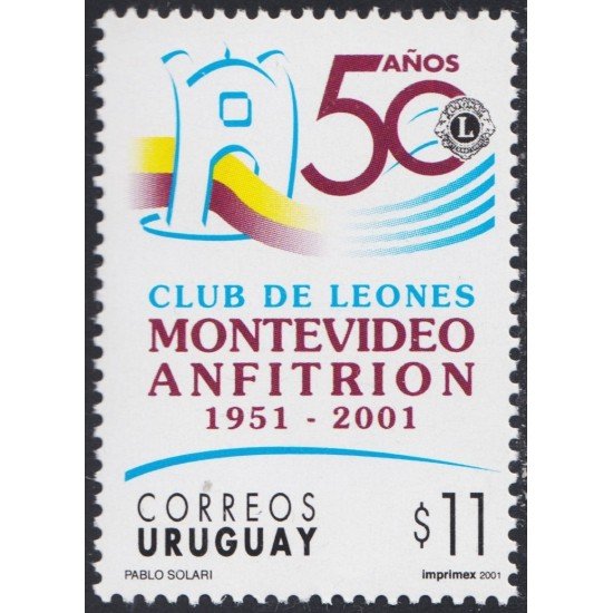 Uruguay 1953 2001 Cincuentenario de Lions International de Montevideo MNH Uruguay 1953 2001 Cincuentenario de Lions International de Montevideo MNH