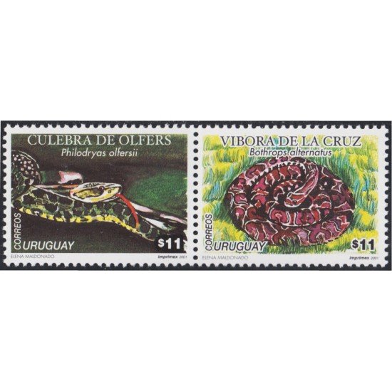 Uruguay 1954/55 2001 Fauna Serpientes MNH Uruguay 1954/55 2001 Fauna Serpientes MNH