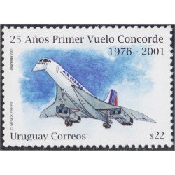 Uruguay 1964 2001 25 Años del primer vuelo Concorde MNH Uruguay 1964 2001 25 Años del primer vuelo Concorde MNH