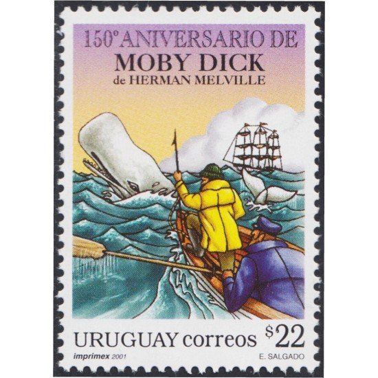 Uruguay 1971 2001 150 Aniversario de Moby Dick MNH Uruguay 1971 2001 150 Aniversario de Moby Dick MNH