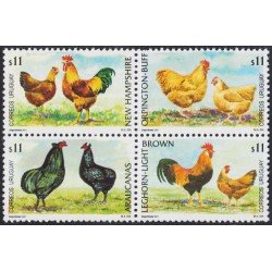 Uruguay 1973/76 2001 Fauna doméstica gallos y gallinas MNH Uruguay 1973/76 2001 Fauna doméstica gallos y gallinas MNH