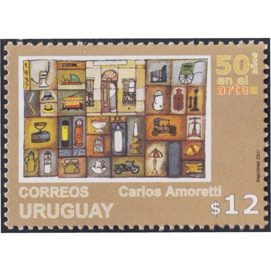 Uruguay 1982 2001 50 Años de Arte Pintura de Carlos Amoretti MNH Uruguay 1982 2001 50 Años de Arte Pintura de Carlos Amoretti MNH