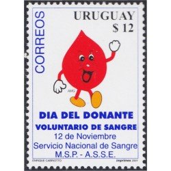 Uruguay 1989 2001 Día del donante de sangre MNH Uruguay 1989 2001 Día del donante de sangre MNH