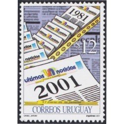 Uruguay 1992 2001 20º Aniversario del Diario Últimas Noticias MNH Uruguay 1992 2001 20º Aniversario del Diario Últimas Noticias MNH