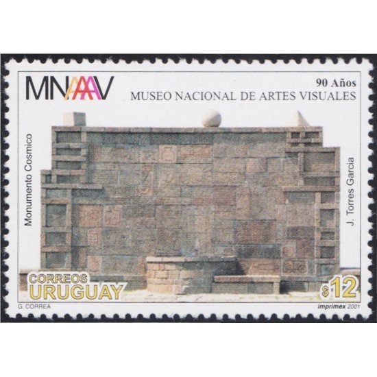 Uruguay 2000 2001 90º Aniversario del Museo Nacional de Artes Visuales MNH Uruguay 2000 2001 90º Aniversario del Museo Nacional de Artes Visuales MNH
