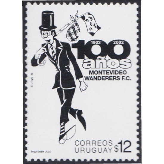 Uruguay 2033 2002 Fútbol 100 años de de Montevideo Wanderers MNH Uruguay 2033 2002 Fútbol 100 años de de Montevideo Wanderers MNH