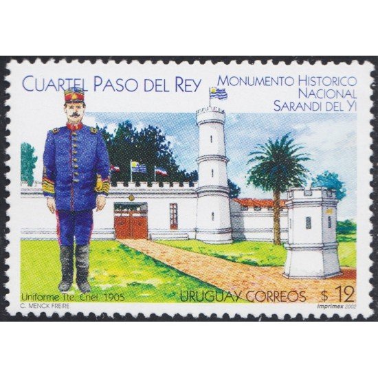 Uruguay 2037 2002 Cuartel Paso del Rey Monumento Histórico Nacional MNH Uruguay 2037 2002 Cuartel Paso del Rey Monumento Histórico Nacional MNH