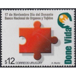 Uruguay 2053 2002 Banco Nacional de órganos y tejidos MNH Uruguay 2053 2002 Banco Nacional de órganos y tejidos MNH