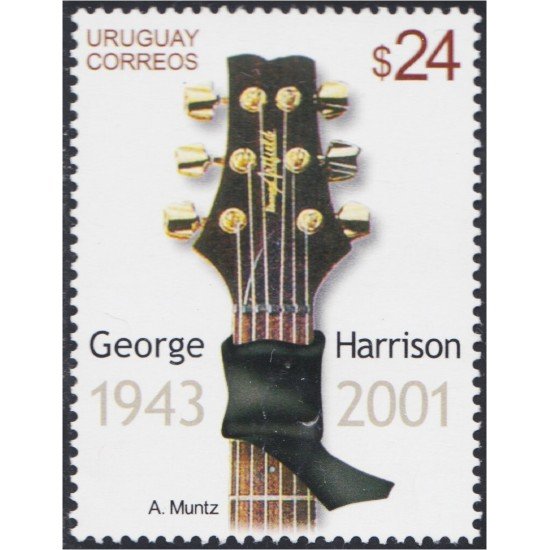 Uruguay 2056 2002 George Harrison Guitarra MNH Uruguay 2056 2002 George Harrison Guitarra MNH