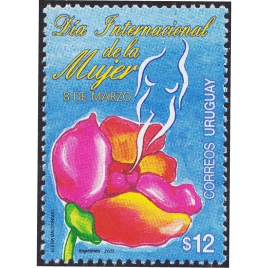 Uruguay 2075 2003 Día Internacional de la mujer Flor Flower MNH Uruguay 2075 2003 Día Internacional de la mujer Flor Flower MNH