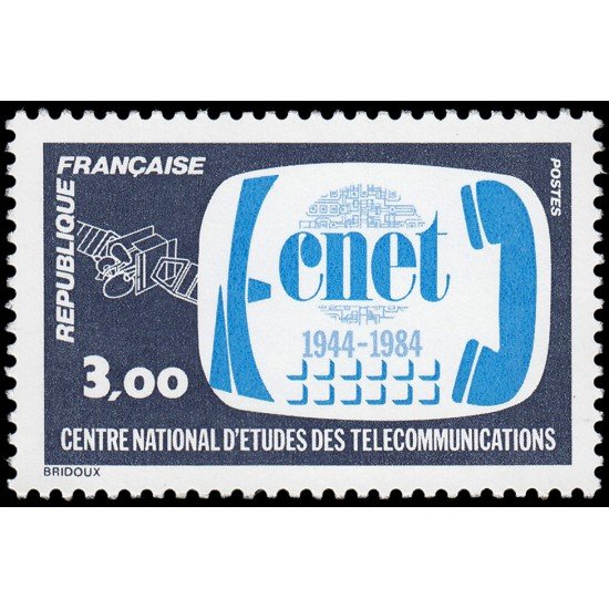 France Francia 2317 1984 40 aniv. del Centro nacional del Estudio de las Comunicaciones MNH
