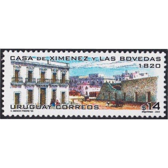 Uruguay 2096 2003 Casa de Ximénez y las Bóvedas MNH Uruguay 2096 2003 Casa de Ximénez y las Bóvedas MNH