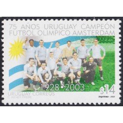 Uruguay 2101 2003 75 Años Uruguay Campeón Fútbol Olímpico en Amsterdam MNH Uruguay 2101 2003 75 Años Uruguay Campeón Fútbol Olímpico en Amsterdam MNH