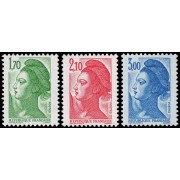 France Francia 2318/20 1984 Libertad Delacroix MNH France Francia 2318/20 1984 Libertad Delacroix MNH