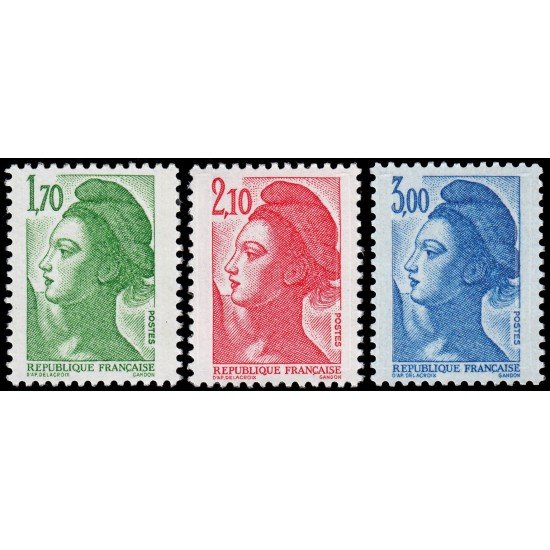France Francia 2318/20 1984 Libertad Delacroix MNH France Francia 2318/20 1984 Libertad Delacroix MNH