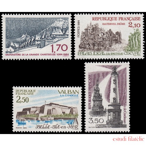 France Francia  2323/26 1984 Serie turística MNH