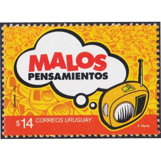 Uruguay 2118 2003 Malos pensamientos Radio MNH Uruguay 2118 2003 Malos pensamientos Radio MNH