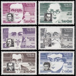 France Francia 2328/32 1984 Personajes célebres MNH