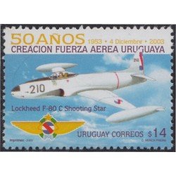 Uruguay 2137 2003 50º de las Fuerzas aéreas Avión airplane MNH Uruguay 2137 2003 50º de las Fuerzas aéreas Avión airplane MNH