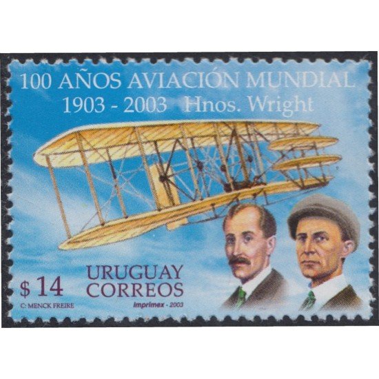 Uruguay 2141 2003 Centenario del 1er vuelo en aeroplano de los Hermanos Wright MNH Uruguay 2141 2003 Centenario del 1er vuelo en aeroplano de los Hermanos Wright MNH